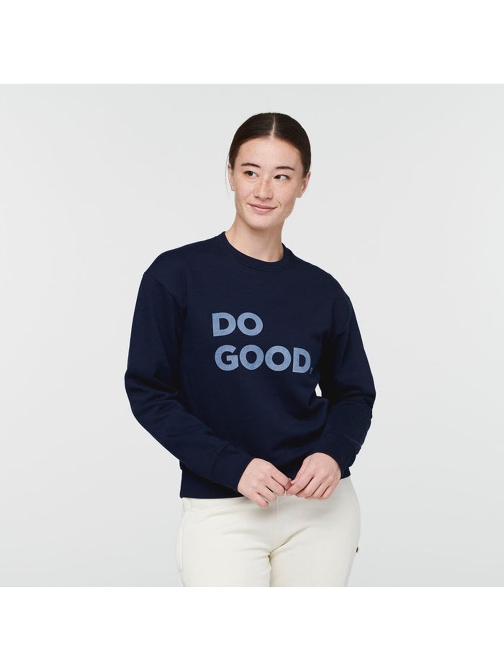 Cotopaxi Do Good Crewneck Sweatshirt LG Navy Organic Cotton cozy fall casual